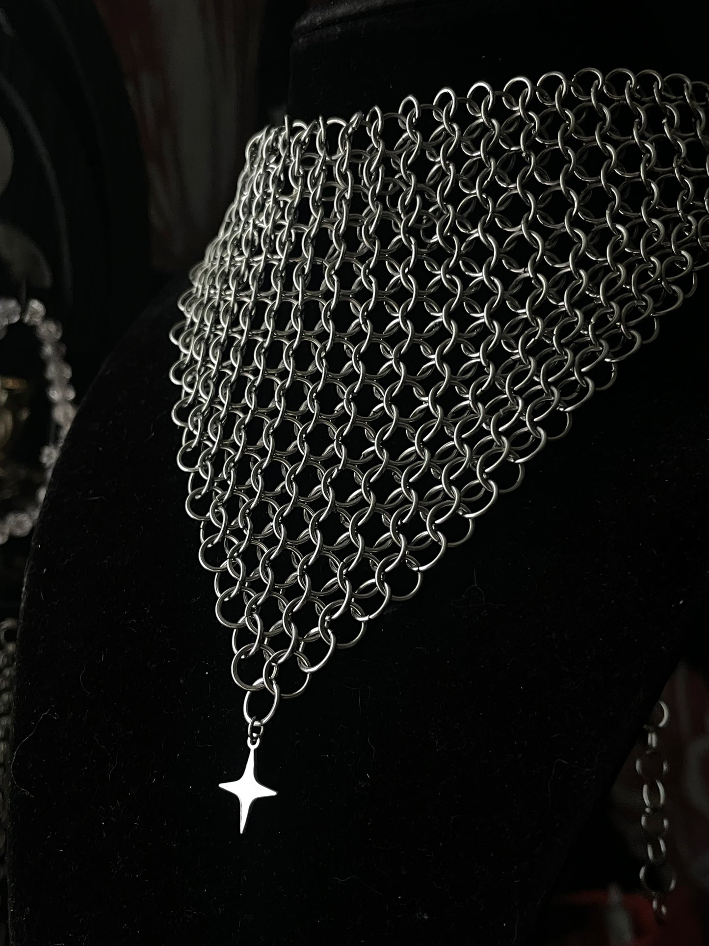 Shield Maiden chainmail bandana style necklace