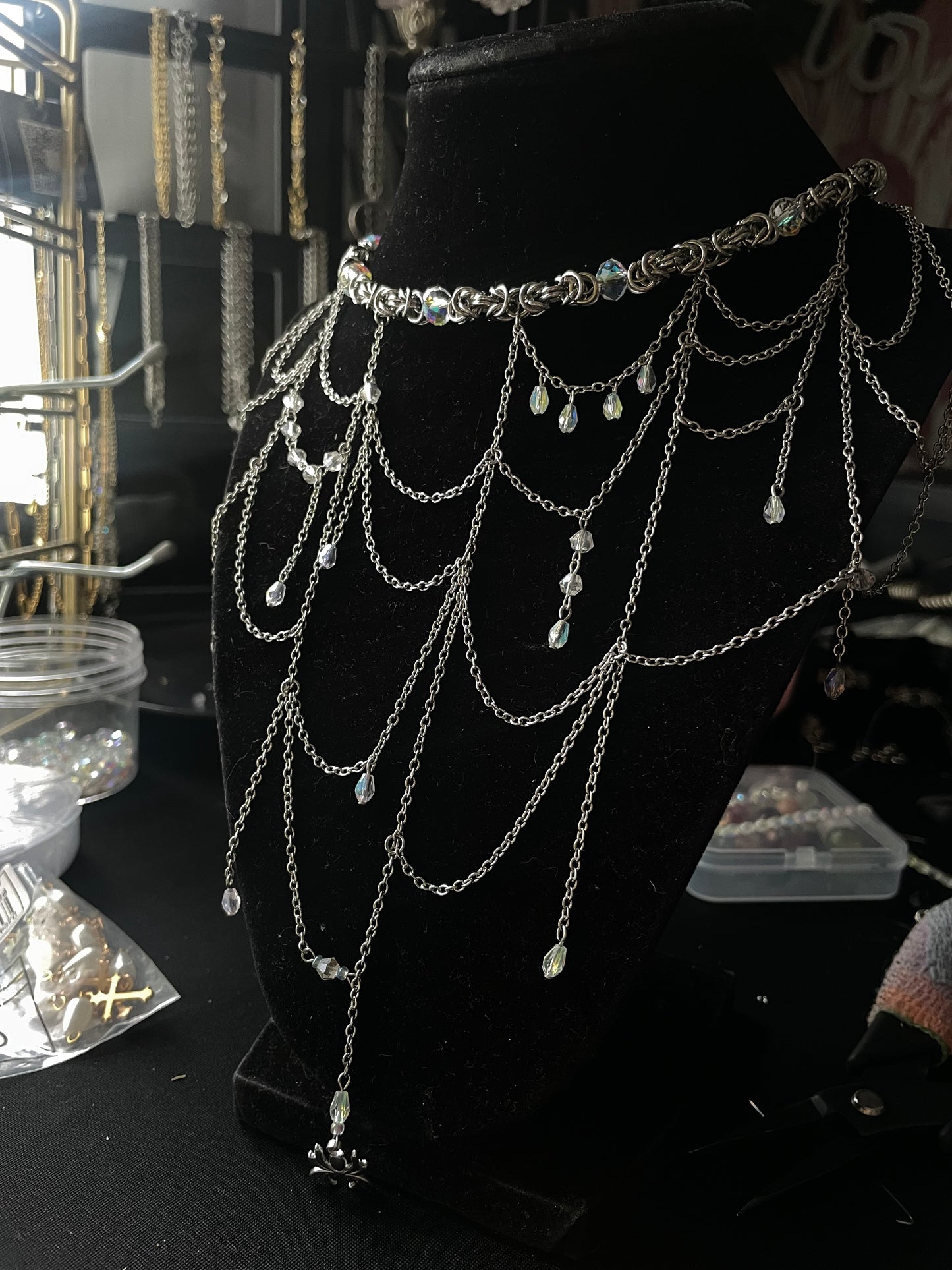 Morning Dew Chainmail Necklace