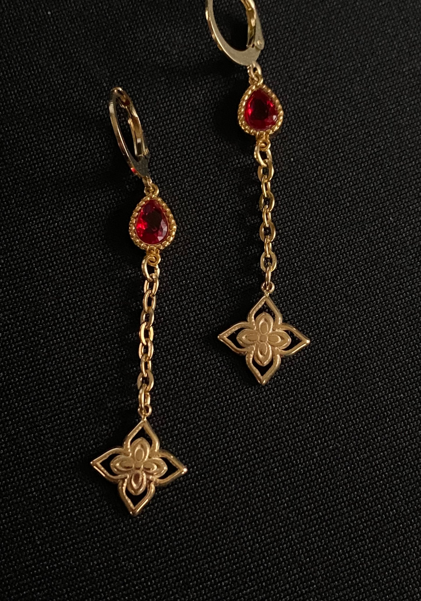 Gold Quatrefoil Earrings