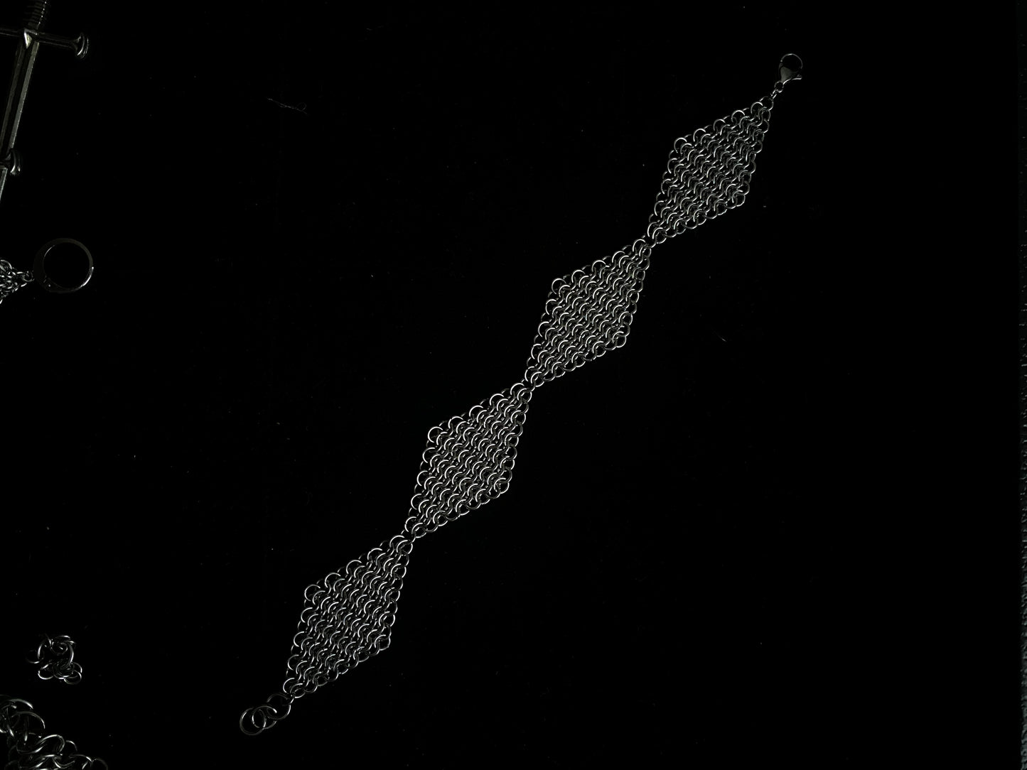 Harlequin Diamond Chainmail Bracelet